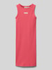 Calvin Klein Jeans Kleid in Ripp-Optik mit Label-Stitching Koralle