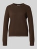 Jake*s Casual Regular fit pullover van puur kasjmier Chocoladebruin