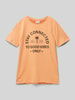 s.Oliver RED LABEL T-Shirt mit Statement-Print Apricot