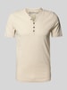 MCNEAL T-Shirt mit kurzer Knopfleiste Beige