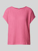 Tom Tailor T-Shirt in unifarbenem Design mit Strukturmuster Pink