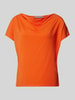 Christian Berg Woman Selection T-Shirt mit Wasserfall-Ausschnitt Orange