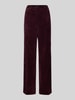 Cambio Wide Fit Cordhose mit Bügelfalten Modell 'Amelie' Bordeaux