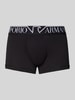 Emporio Armani Boxershort met elastische band met label Zwart