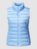 Montego Zwarte bodywarmer met opstaande kraag Blauw