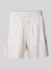 Lacoste Szorty chino o kroju regular fit z mieszanki bawełny i wiskozy model 'Aop Short Tenniscourt' Złamany biały