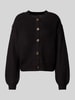 Vero Moda Relaxed fit gebreid jack met enkele knoopsluiting, model 'LEA' Zwart