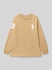 Polo Ralph Lauren Kids Shirt met lange mouwen, labelstitching en ronde hals Camel