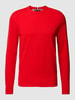 Tommy Hilfiger Gebreide pullover met labelstitching Lichtrood