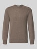FTC Cashmere Regular Fit Strickpullover aus reinem Kaschmir Taupe