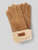UGG Handschoenen van lamsleer met labeldetail Camel