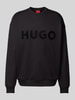 HUGO Sweatshirt met labelprint, model 'Dinex' Zwart