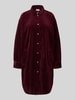 Jake*s Casual Knielange overhemdjurk van corduroy Aubergine