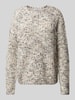 Jake*s Casual Gebreide pullover van pure viscose met ronde hals Ecru