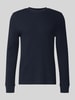 MCNEAL Longsleeve mit Ripp-Struktur Modell 'MORO' Dunkelblau