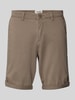 Jack & Jones Regular Fit Bermudas mit Eingrifftaschen Modell 'IBOWIE' Taupe