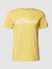 s.Oliver RED LABEL T-shirt met labelprint Geel