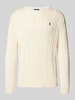 Polo Ralph Lauren Regular Fit Strickpullover aus reiner Baumwolle Modell 'DRIVER' Offwhite