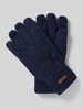 Barts Handschoenen met labeldetail, model 'HAAKON' Marineblauw