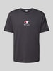 CHAMPION T-Shirt mit Label-Stitching Anthrazit