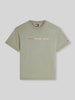 Tommy Jeans relaxed fit T-shirt van puur katoen Rietgroen