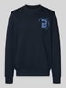 Blend Sweatshirt met labeldetail, model 'FLORIAN' Donkerblauw