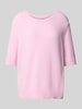 Milano Italy Oversized gebreide pullover met ronde hals Rosé