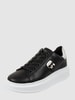 Karl Lagerfeld Sneakers van leer, model 'Kapri' Zwart
