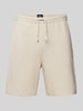 BOSS Regular Fit Sweatshorts mit Strukturmuster Sand