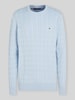 Tommy Hilfiger Regular Fit Pullover aus reiner Baumwolle Bleu