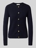 Christian Berg Woman Cardigan mit Rundhalsausschnitt und Knopfverschluss Dunkelblau