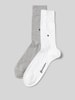 Burlington Socken mit Label-Applikation Modell 'E.day' im 2er-Pack Weiss