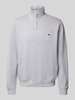 Lacoste Sweatshirt mit Troyer-Kragen Silber Melange