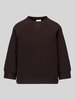 s.Oliver RED LABEL Bluza o kroju relaxed fit z mieszanki bawełny Ciemnobrązowy