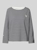 Tom Tailor Comfort fit sweatshirt met all-over motief Offwhite