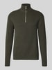 SELECTED HOMME Regular Fit Troyer aus reiner Baumwolle Modell 'DANE' Oliv