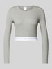 Calvin Klein Underwear Cropped Longsleeve mit Rundhalsausschnitt Hellgrau