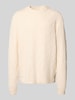 Jack & Jones Strickpullover mit Rundhalsausschnitt Modell 'CAMBRIDGE' Offwhite