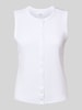 GAP Top na ramiączkach z prążkowaniem i listwą guzikową Biały