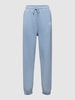 REVIEW Sweatpants mit Label-Detail Himmelblau