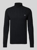 Gant Rollkragenpullover mit Label-Stitching Black