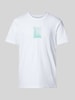 Calvin Klein Jeans T-Shirt mit Label-Print Weiss