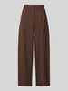 PIECES Slim Fit Anzughose mit Viskose-Anteil Modell 'BOSELLA' Dunkelbraun