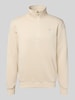 G-Star Raw Sweatshirt mit Troyer-Kragen und Logo-Stitching Offwhite