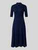 Lauren Ralph Lauren Polo jurk met halflange mouwen, model 'LILLIANNA' Marineblauw