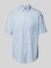 Fynch-Hatton Freizeithemd mit Button-Down-Kragen Modell 'Summer' Hellblau Melange