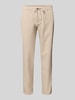 BOSS Green Relaxed fit stoffen broek met elastische band, model 'T_Flex' Beige
