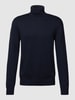 Christian Berg Men Strickpullover mit Rollkragen Marineblau