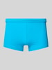 HOM Slim Fit Badeshorts mit Label-Patch Modell 'SEA LIFE' Tuerkis