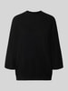 HERZENS Relaxed Fit Pullover aus reinem Kaschmir in Strick-Optik Black